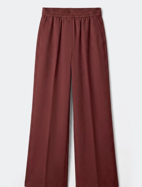 PANTALÓN TIRO MEDIO - BORDEAUX ROJO