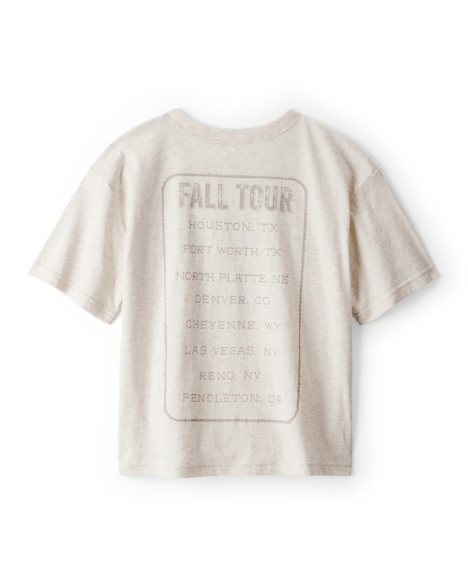 Remera de algodón, estampa rodeo Sin color