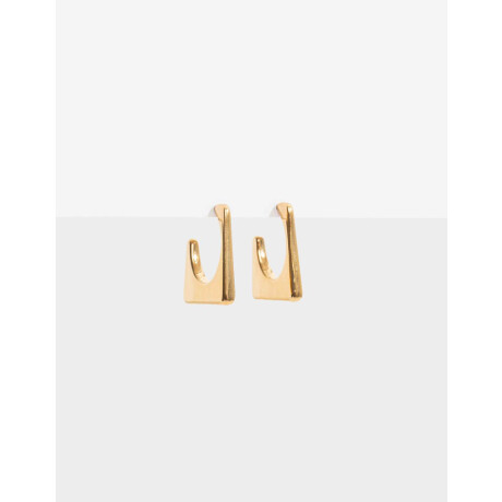 Aros Argollas Acero Dorado