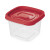 Recipiente Cuadrado 500ml Varios Colores ROJO