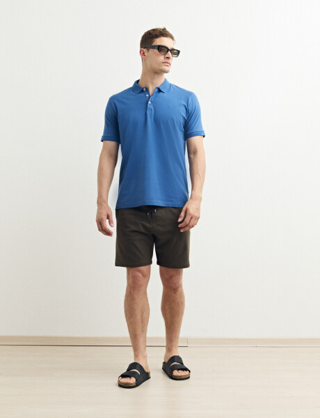 520975 REMERA HARRINGTON LABEL Azul Piedra