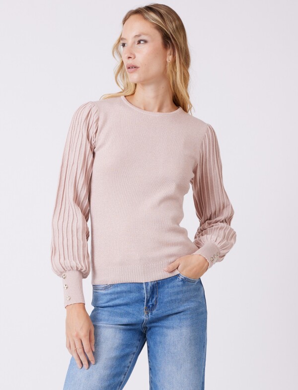 Buzo Manga Plisada ROSA