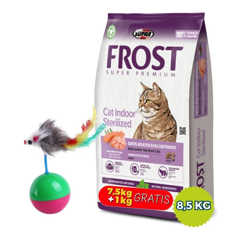 FROST GATOS ADULTOS Y/O CASTRADOS 7.5 + 1 KG GRATIS + JUGUETE DE REGALO