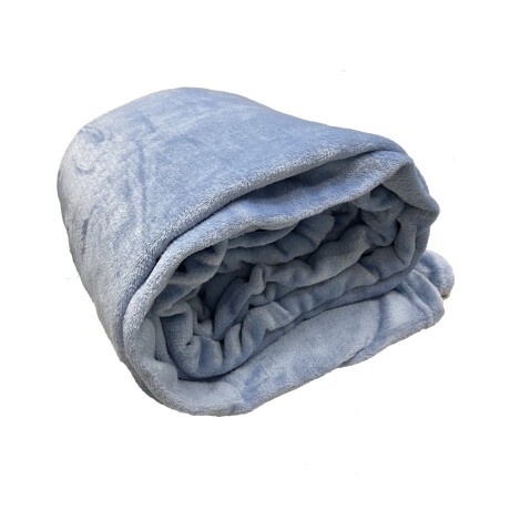 Frazada Soft Home Class Dohler de 2 plazas en poliéster Azul Piedra