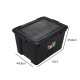 Set x2 Cajas organizadoras 80lts con 6 trabas NEGRO
