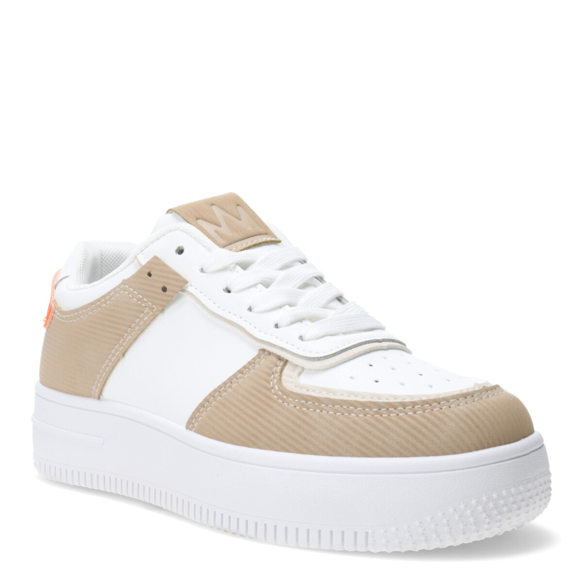 Deportivo BRUSELAS con tela tipo pana MissCarol - White/Beige 