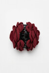 Broche flor tela rojo