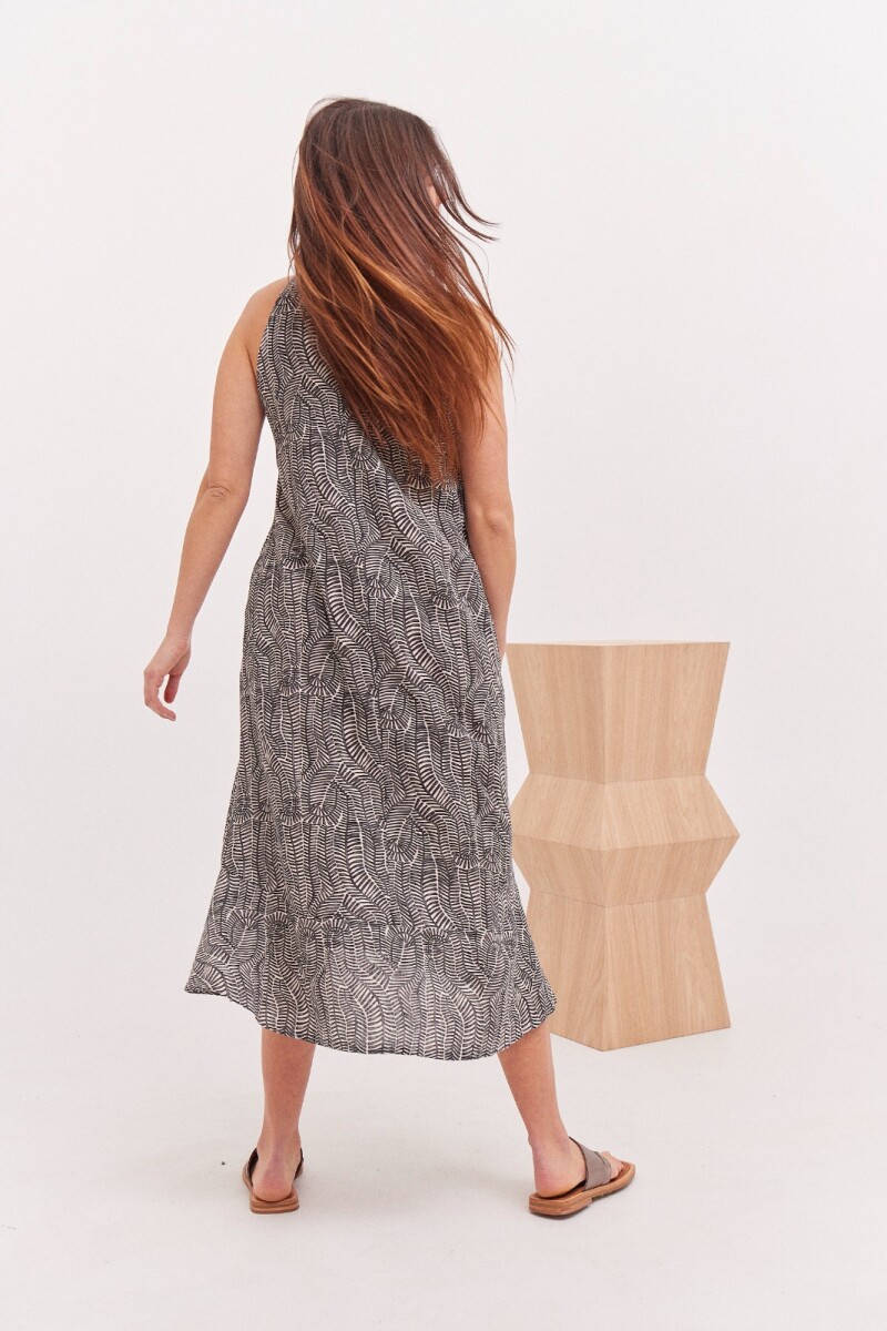 Vestido New Sunset Estampa Negro