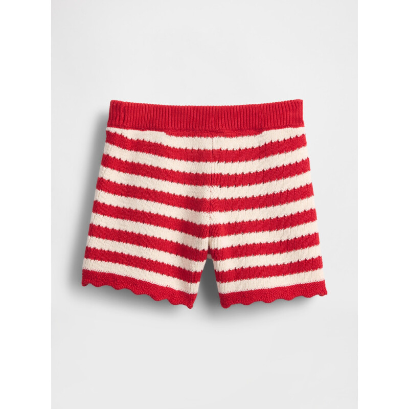 CROCHET STRIPE SHORTS TOMATO SAUCE