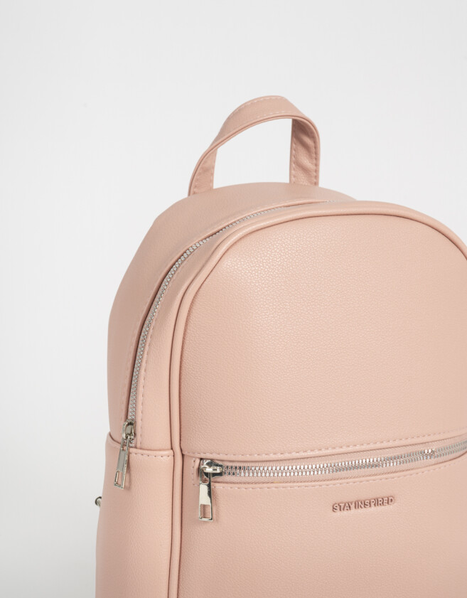 Mochilas Special Price Clasico Mochila De Cuerina Con Bolsillo - Rosa Viejo