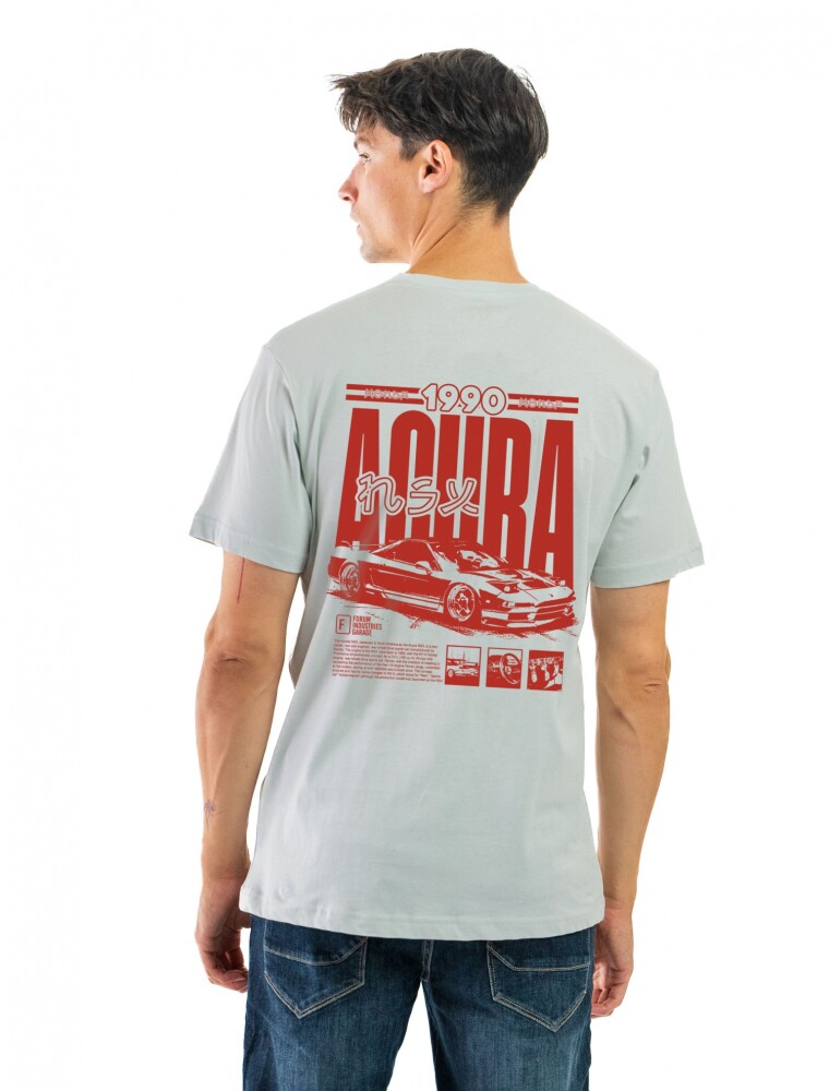 Remera Estampada Cuello Base Jean/ Vehiculo 076