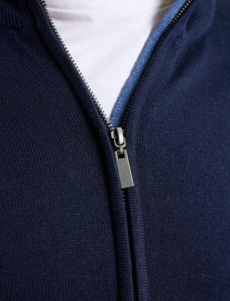 470656 CARDIGAN HARRINGTON LABEL Azul Oscuro