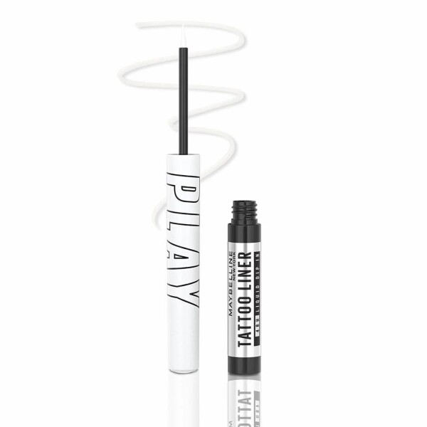 Delineador Líquido Tattoo Liner Play Defend Blanco Mate - Maybelline Delineador Líquido Tattoo Liner Play Defend Blanco Mate - Maybelline