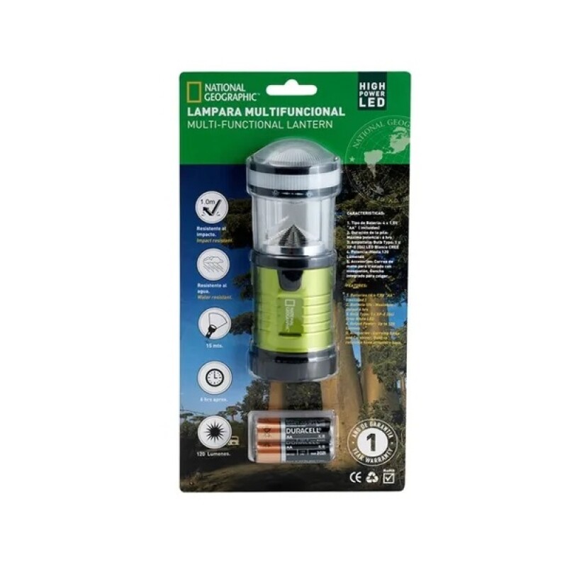 LAMPARA NAT GEO CAMPER VERDE LNG6248 LAMPARA NAT GEO CAMPER VERDE LNG6248