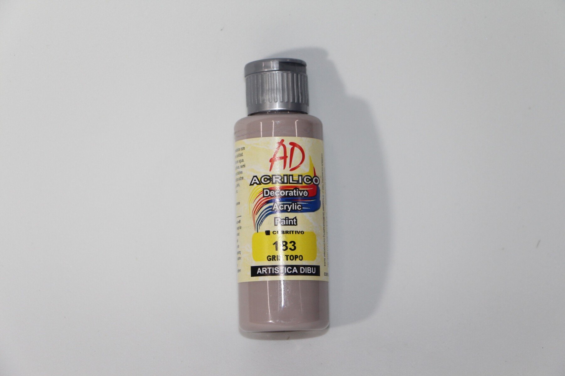PINTURA ACRILICA ARTISTICA DIBU 60 ML. DIFERENTES COLORES - COLOR GRIS TOPO 183 
