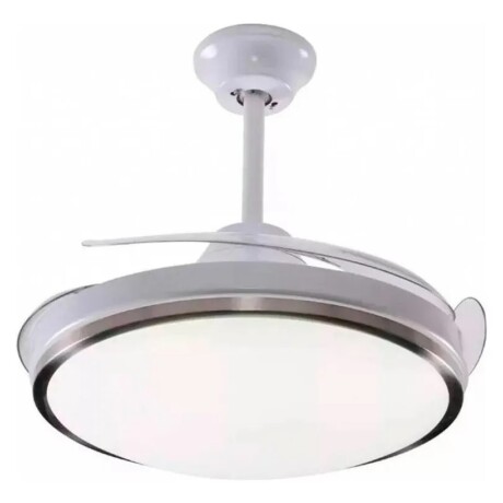 Ventilador De Techo Con Luz Retráctil Lámpara Led Control Retráctol blanco