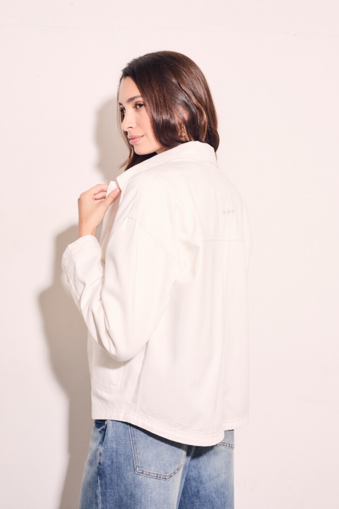 Sobrecamisa Bordada Nácar