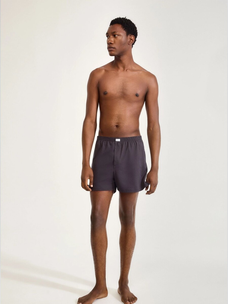 BOXER DE ALGODÓN MODELO REGULAR - GRIS 