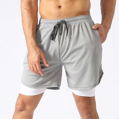 Short deportivo con calza Gris