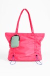 Cartera shopper con estuche coral
