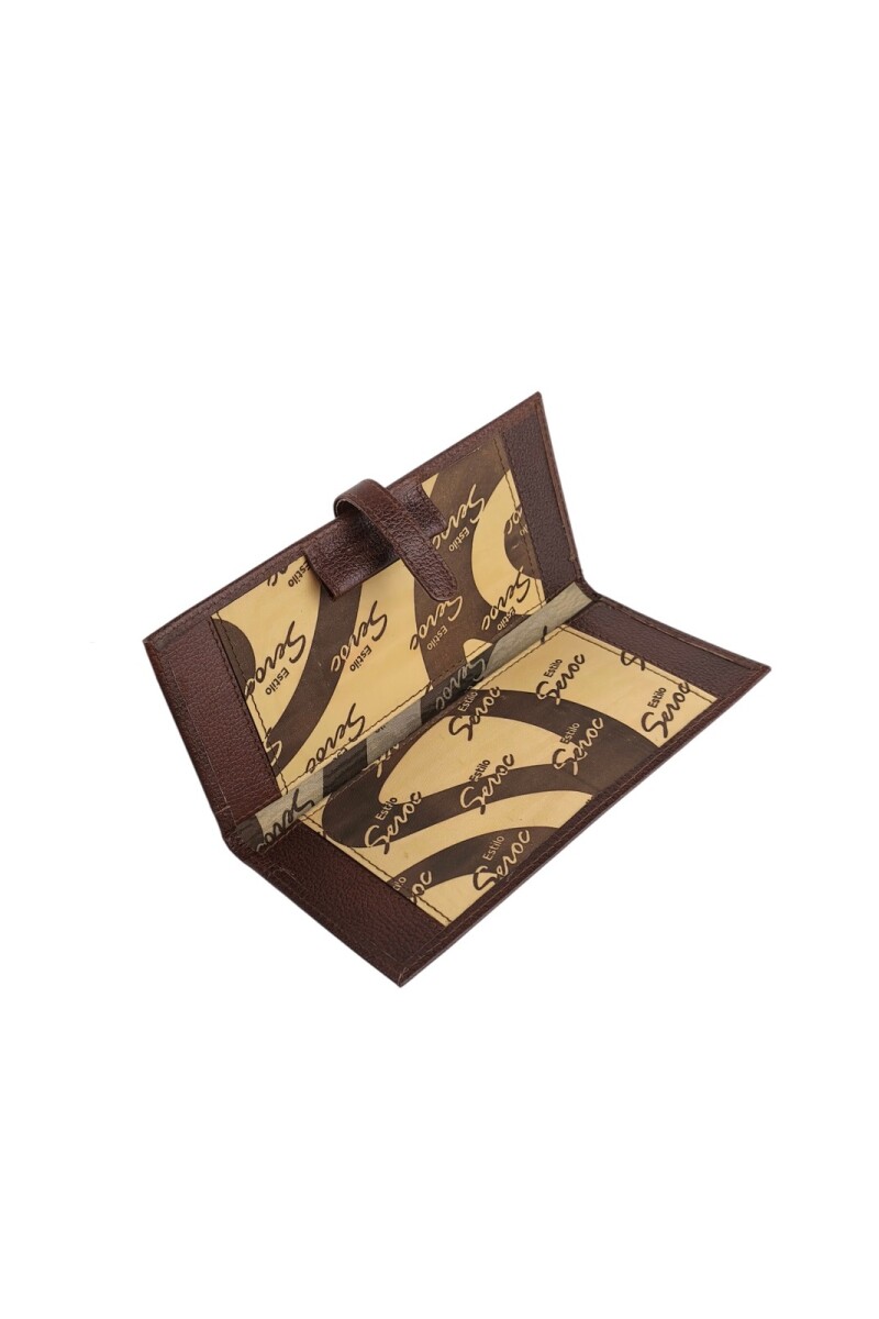 porta chequera doble Chocolate
