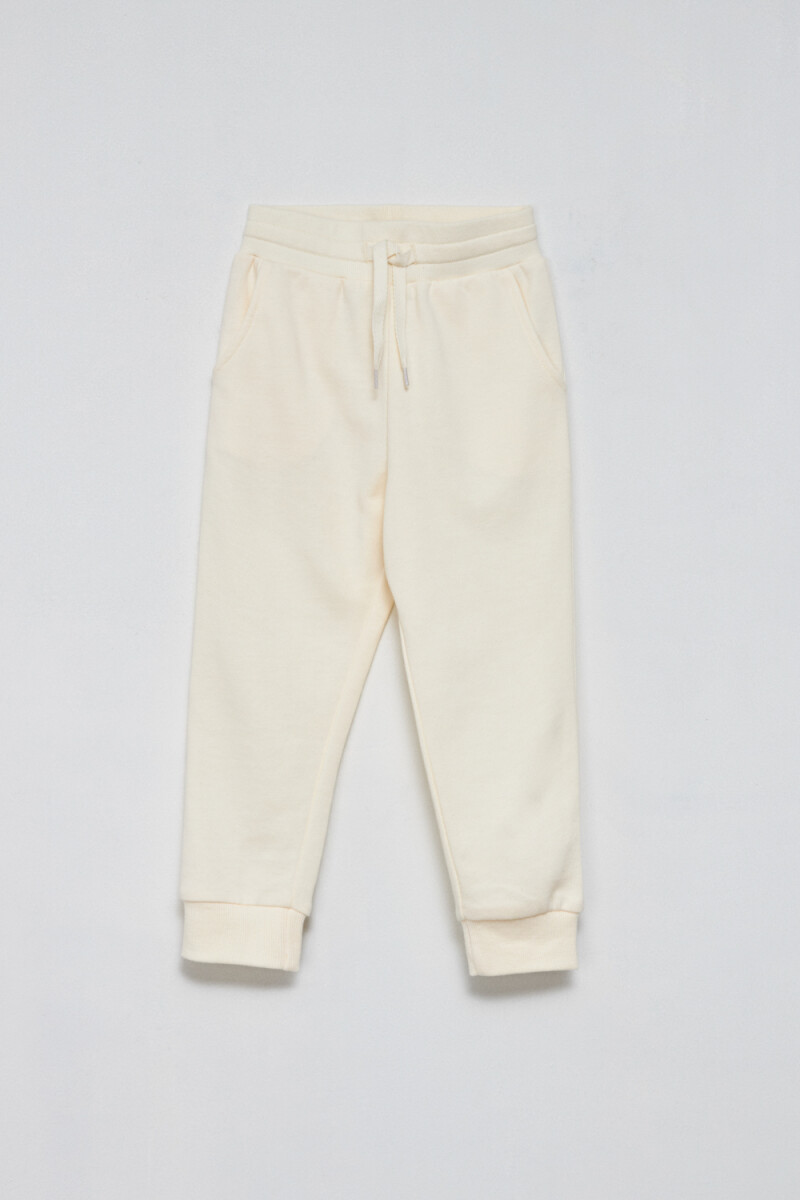 Pantalón deportivo jogger liviano Crudo