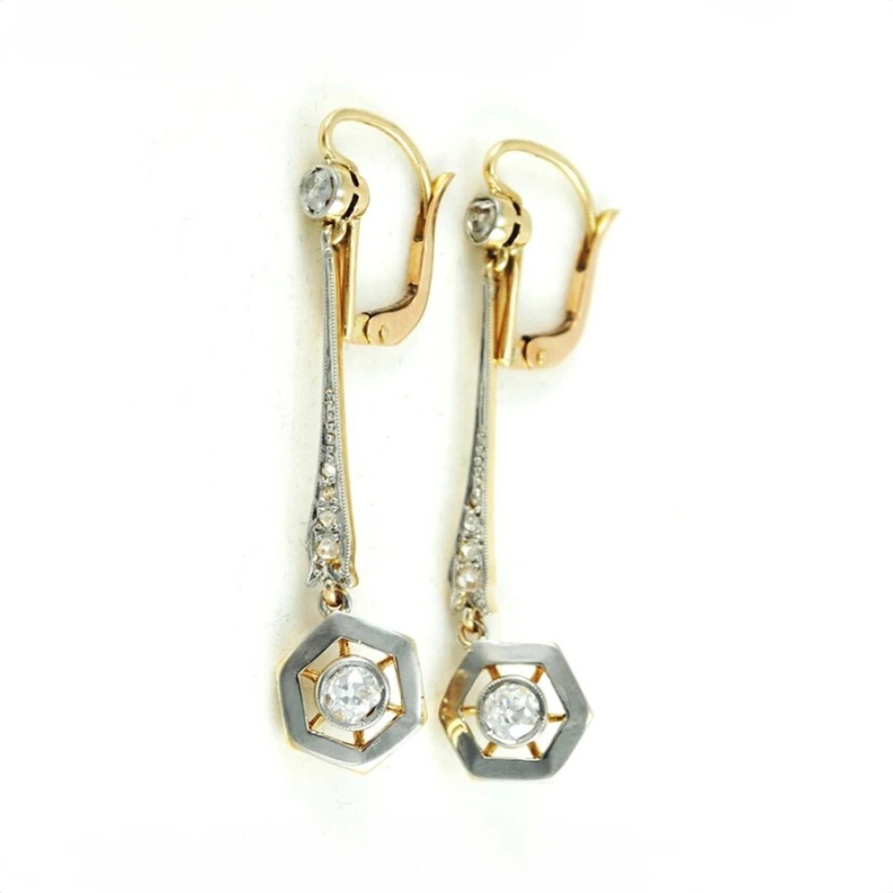 Caravanas Oro 18K Con Brillantes Y Diamantes Caravanas Oro 18K Con Brillantes Y Diamantes