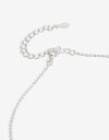 Cadena Corta con Dije Strass Cadena Con Dije Plata 925 Y Cubic - Plateado