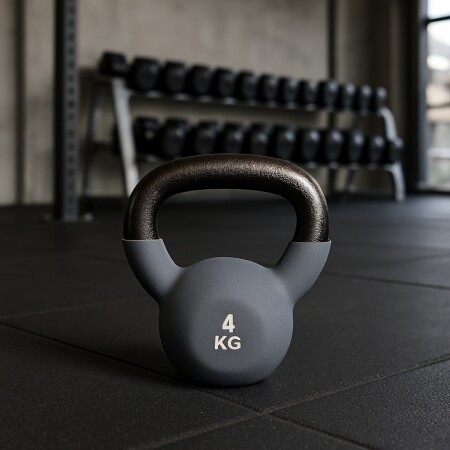 PESA RUSA HIERRO RECUBIERTA NEOPRENO 4KG NEGRO