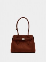 Bolso Tote Con Cinturón camel