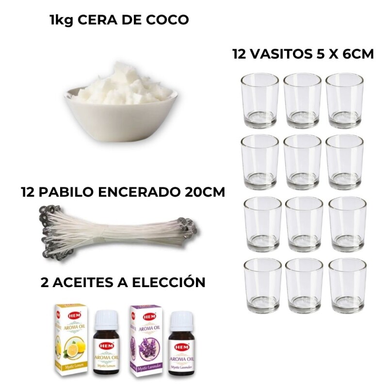 KIT DE FABRICACION DE VELAS Cera De Coco