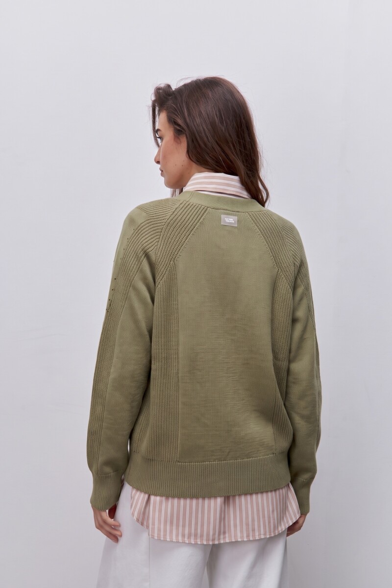CARDIGAN STORM Verde Hierba