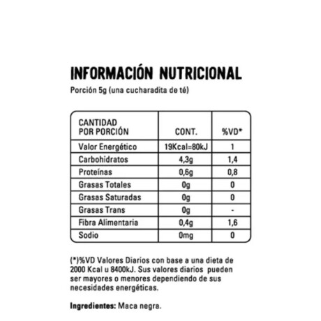 Maca Negra 200g Terra Verde Maca Negra 200g Terra Verde