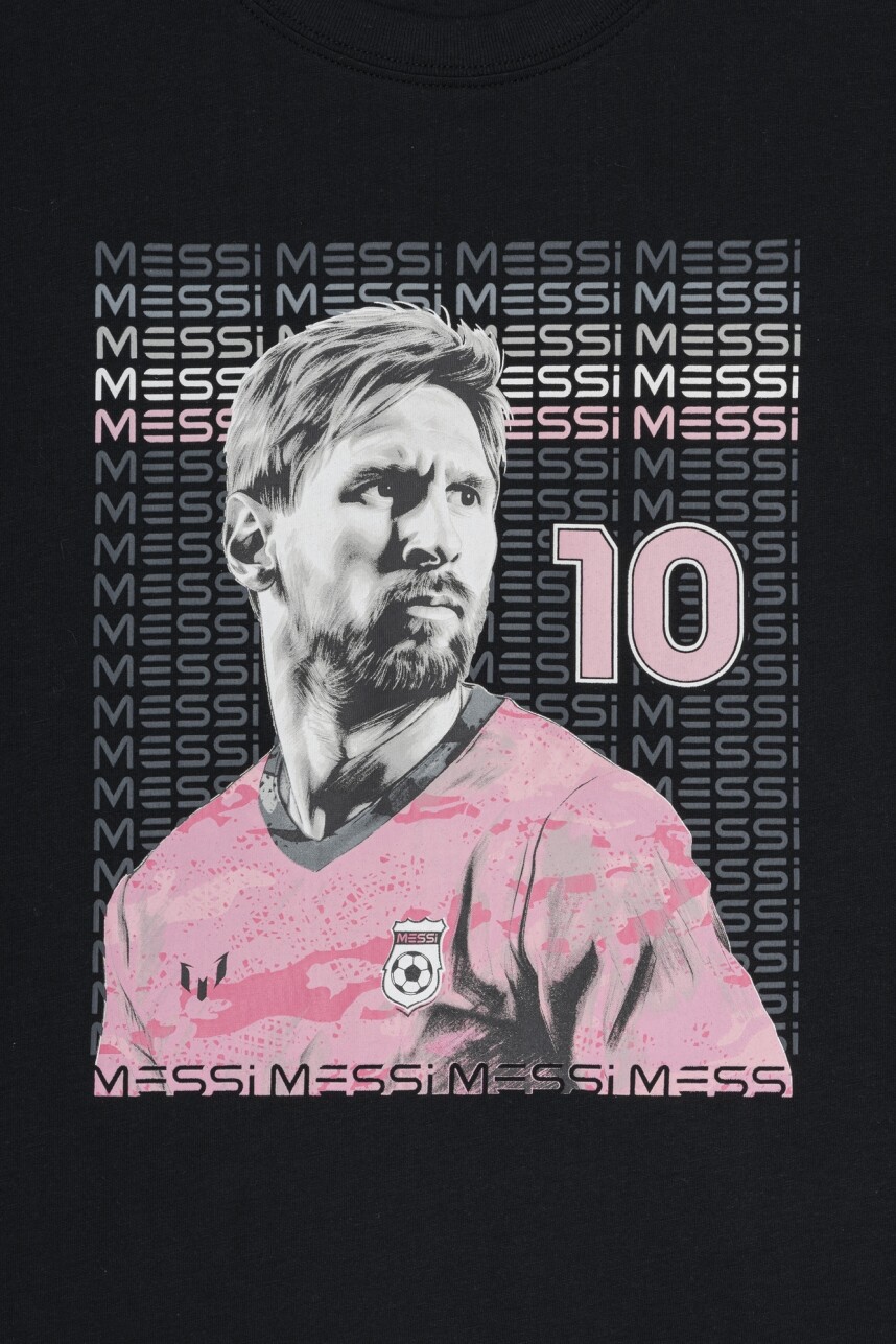 Remera Messi Manga Larga Niño True Black V2 2