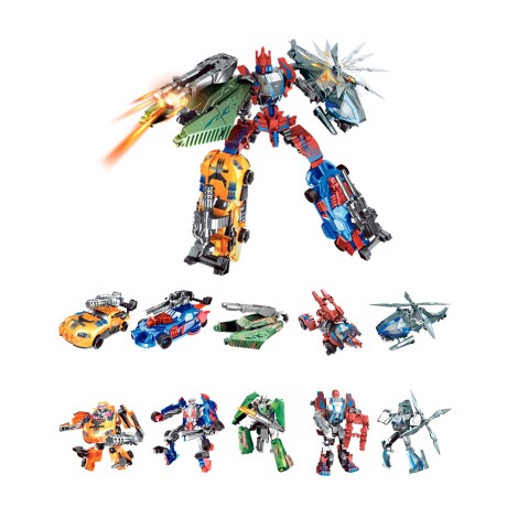 Set de 5 Robots Transform Mars 5 en 1 Set de 5 Robots Transform Mars 5 en 1
