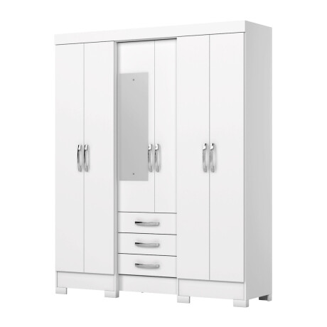 Ropero 6 puertas 3 cajones BLANCO