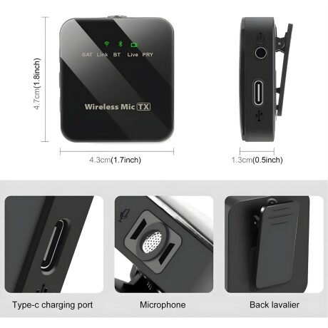 Micrófono Solapa Lumax Doble Inalámbrico Android/ios Micrófono Solapa Lumax Doble Inalámbrico Android/ios