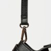 Cartera de mano Marble en efecto cuero graneado Negro