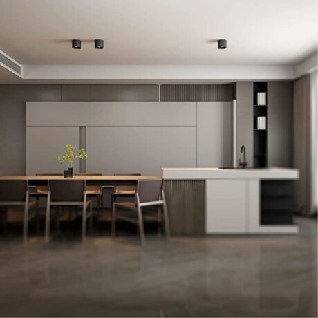 Aplique spot led 6w cilindro de techo cálido NEGRO