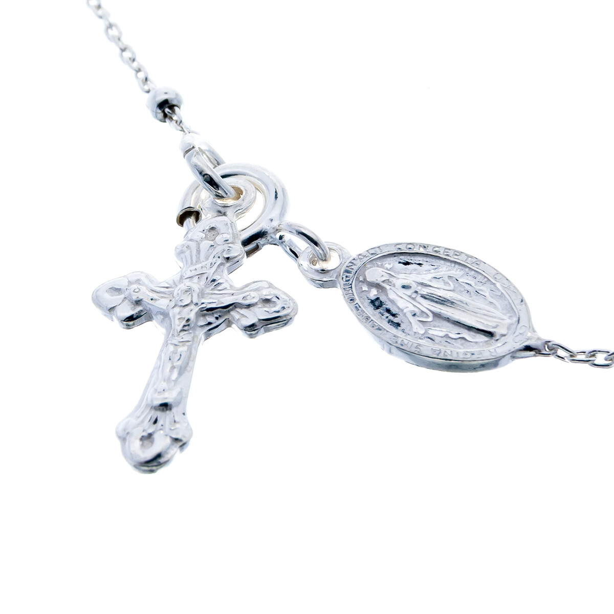 Pulsera religiosa de plata 925. 