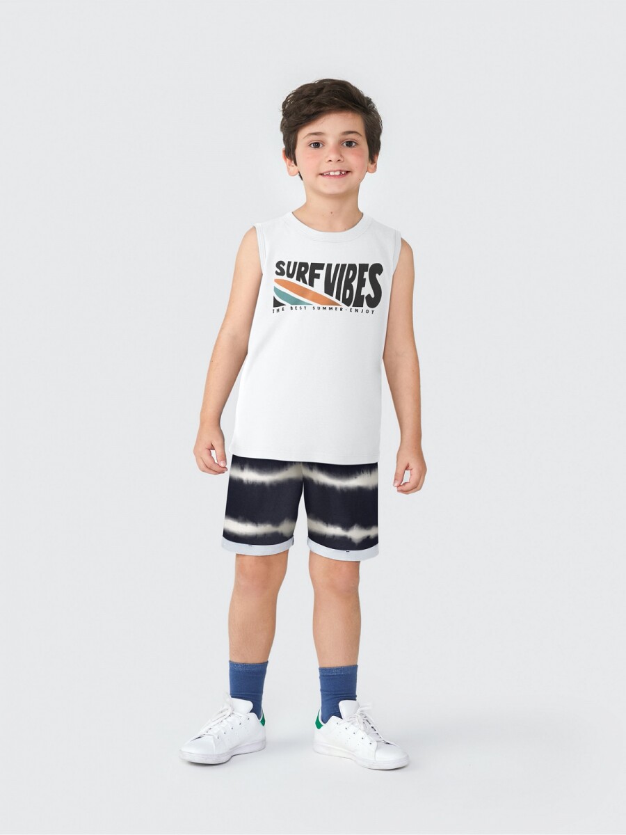 CONJUNTO INFANTIL CON ESTAMPA - BLANCO 
