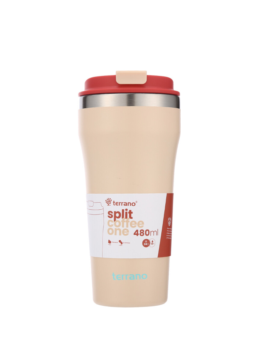 Vaso Térmico Café Split 480mL. - Coral 