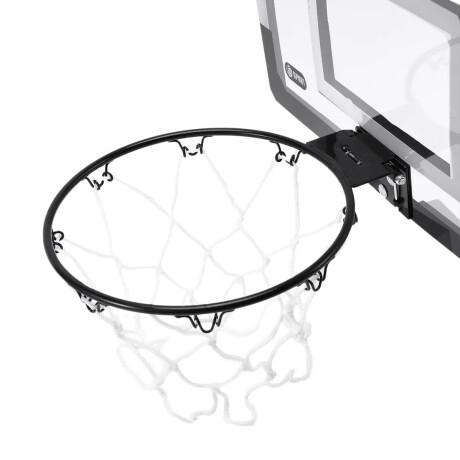 Aro de basquetbol con pelota e inflador para puerta Negro