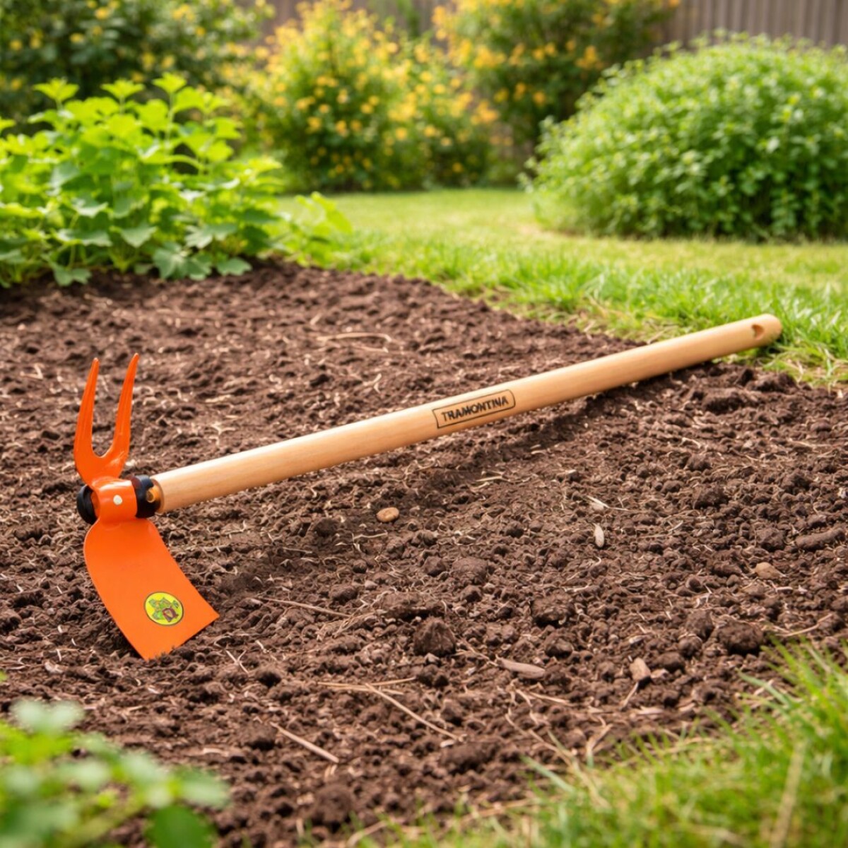 ESCARDILLO CON MANGO TRAMONTINA 60CM - NARANJA 