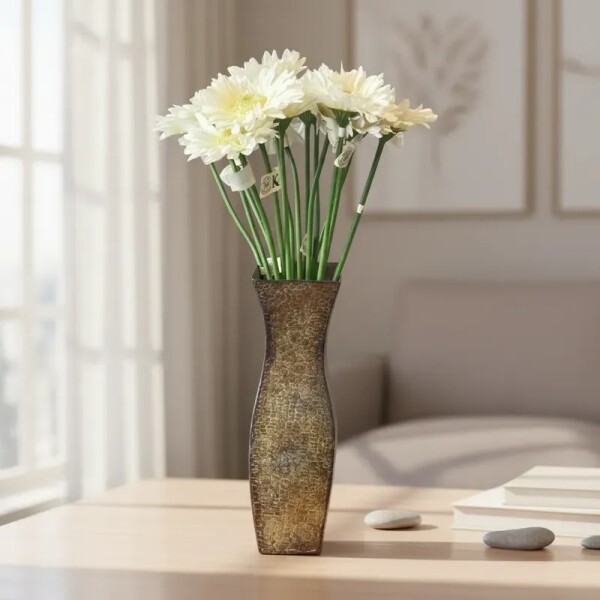 Flor Artificial Gerbera blanca Tallo Largo - PRODUCTO CON DETALLES - Flor Artificial Gerbera blanca Tallo Largo - PRODUCTO CON DETALLES -