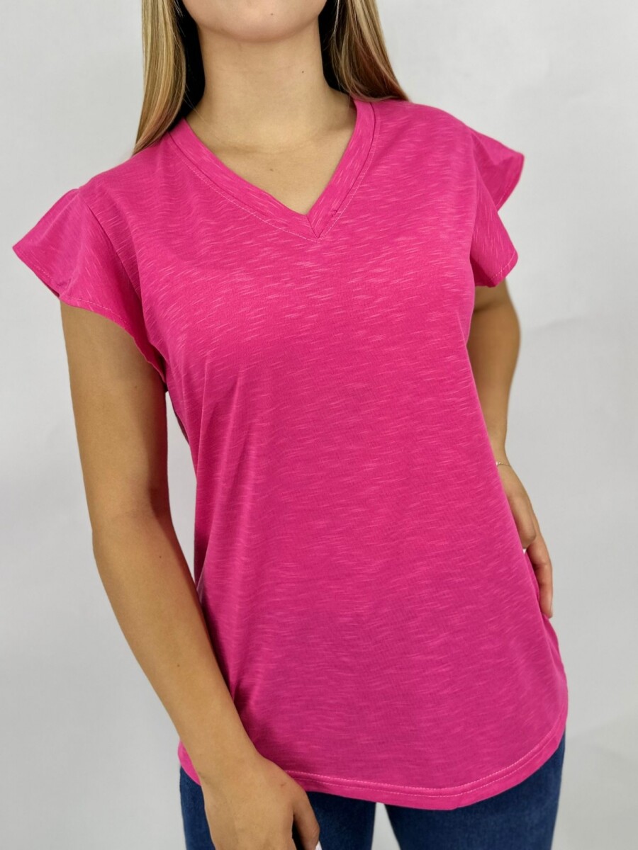 T-SHIRT SLOWLY C260 - FUCSIA 