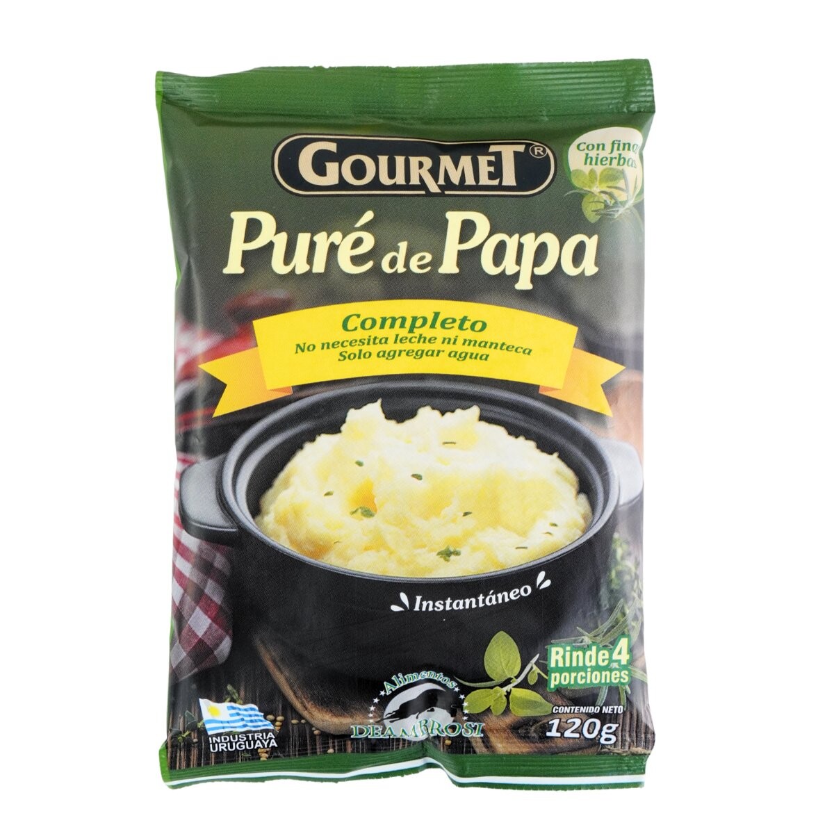 PURE DE PAPAS GOURMET 120G COMPLETO HIERBAS 