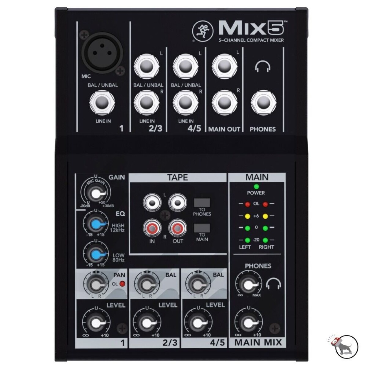 Consola 5 canales,MIXER Compacto Mix5 (EU) 