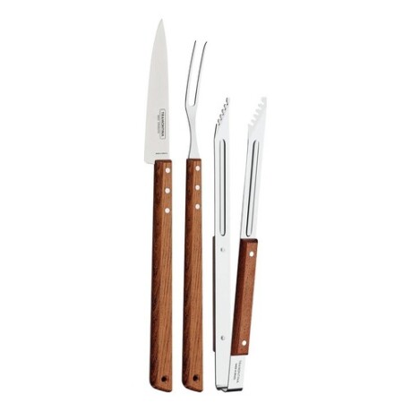 Juego para Asado 3 Piezas Tramontina Churrasco Madera Natural Juego para Asado 3 Piezas Tramontina Churrasco Madera Natural