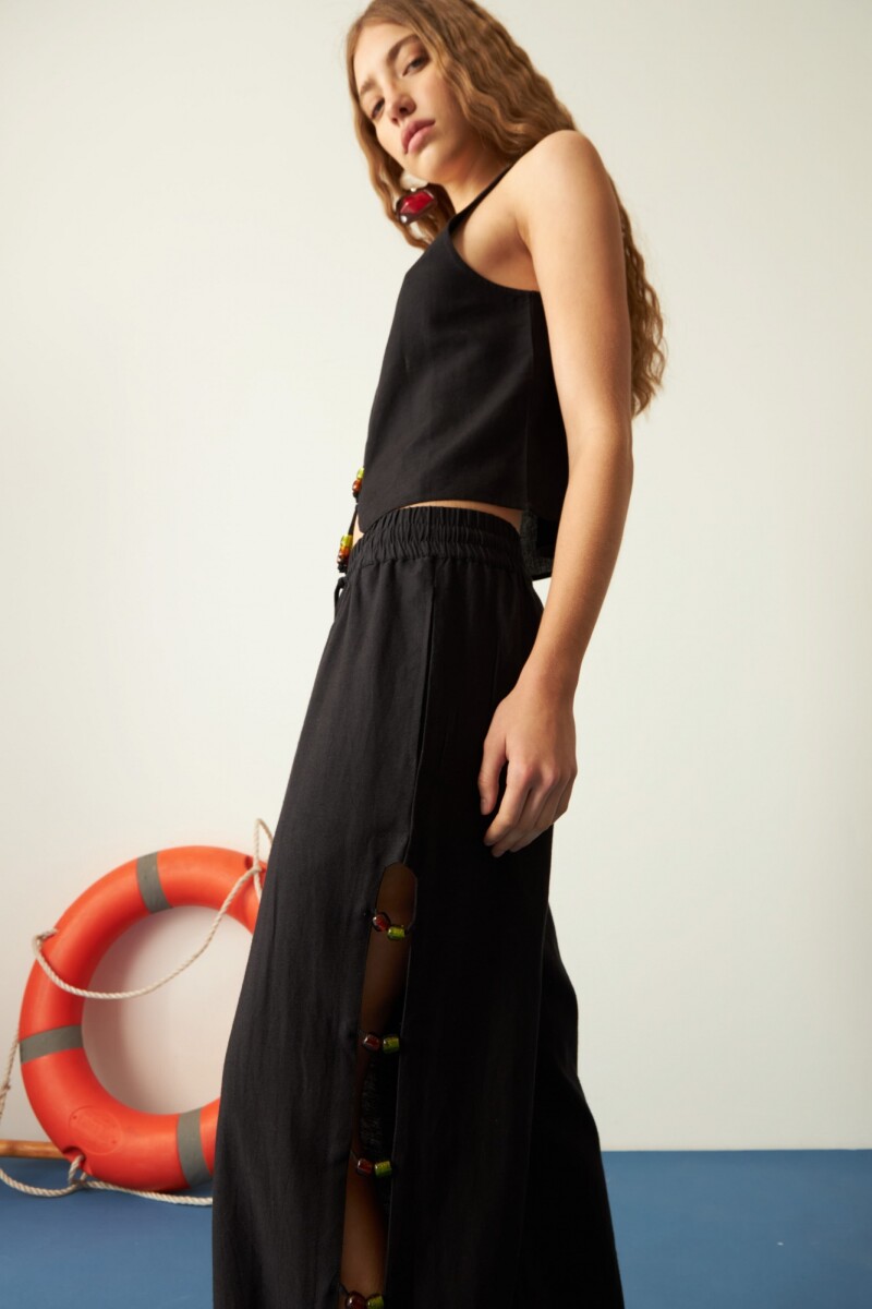 Pantalón con piedras negro